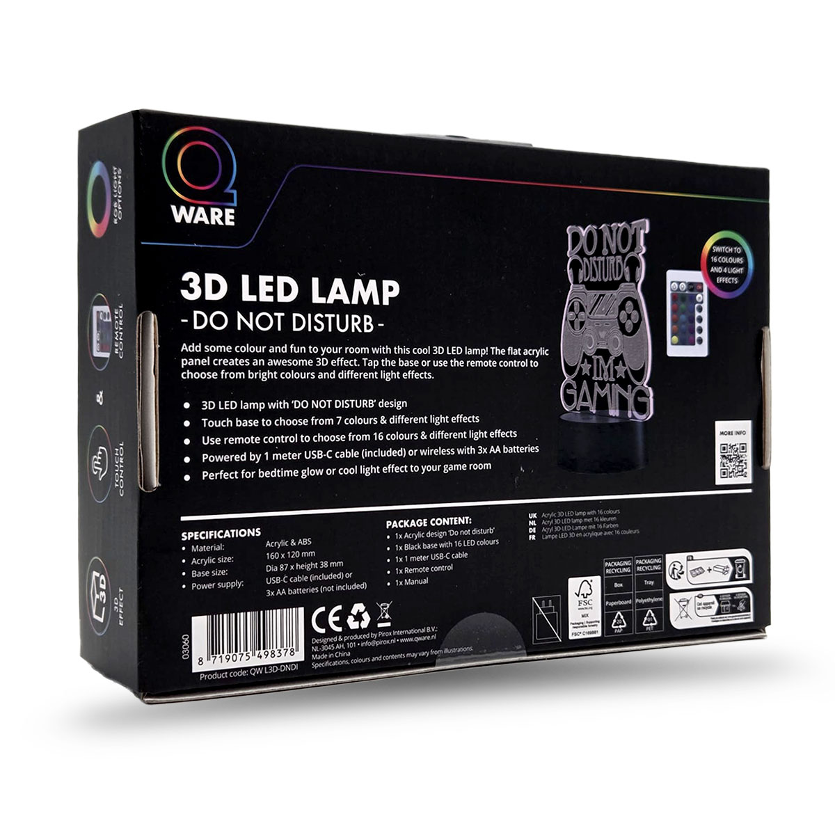 3D LED Lamp Gaming DoNotDisturb 02