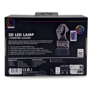 3D LED Lamp Gaming Forever Gamer 01