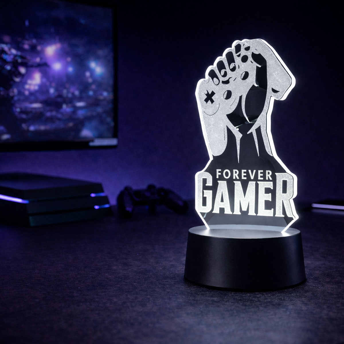 3D LED Lamp Gaming Forever Gamer 06