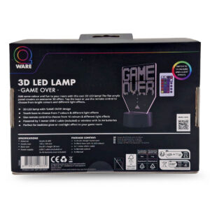 3D LED Lamp Gaming Game Over 02