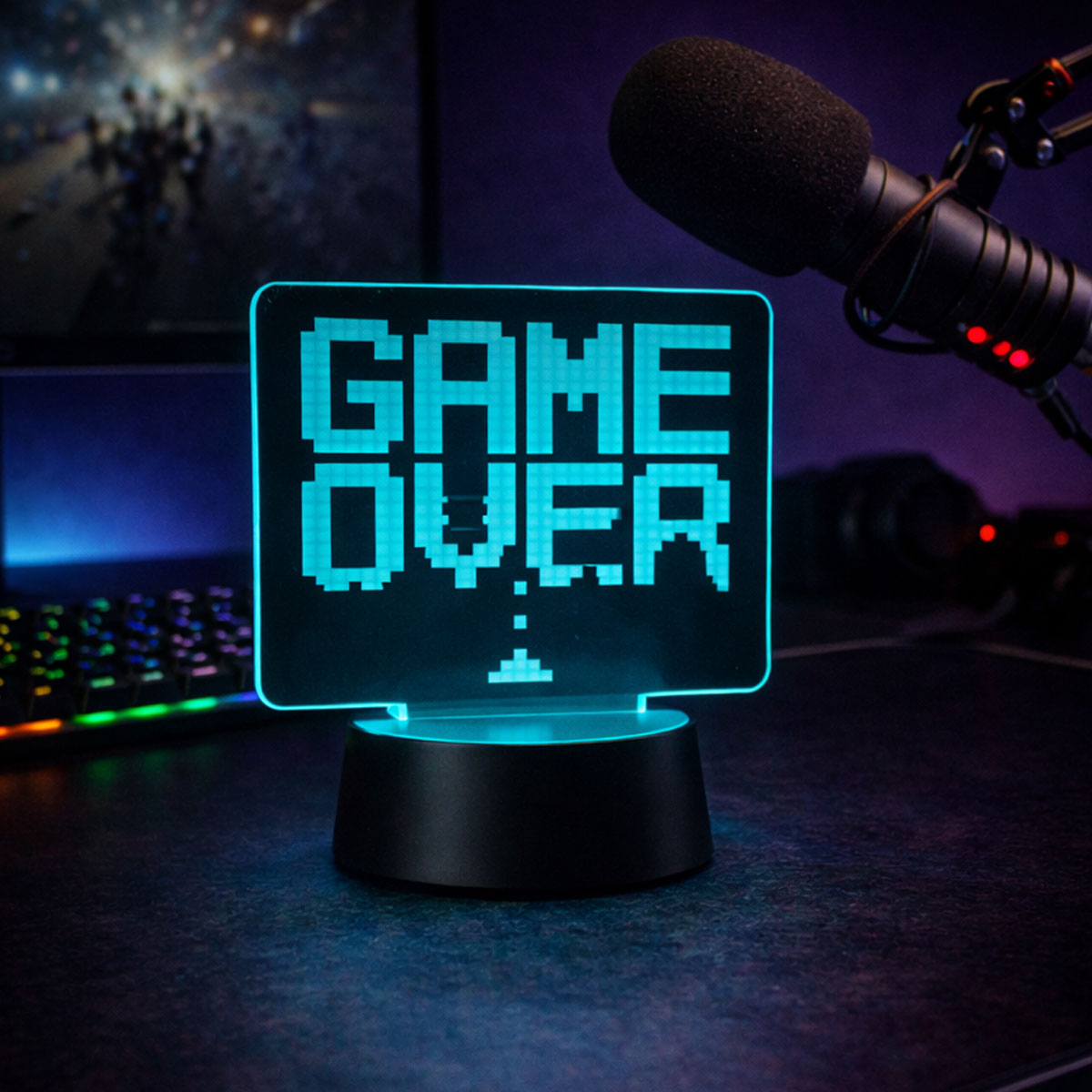 3D LED Lamp Gaming Game Over 03