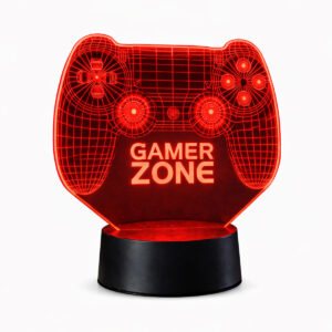 3D LED Lamp Gaming Gamer Zone 05