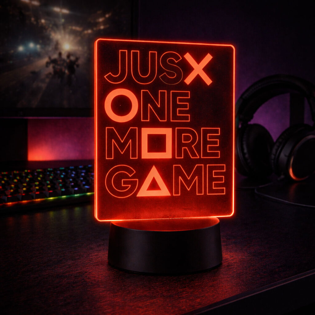 3D LED Lamp Gaming JustOneMoreGame 04