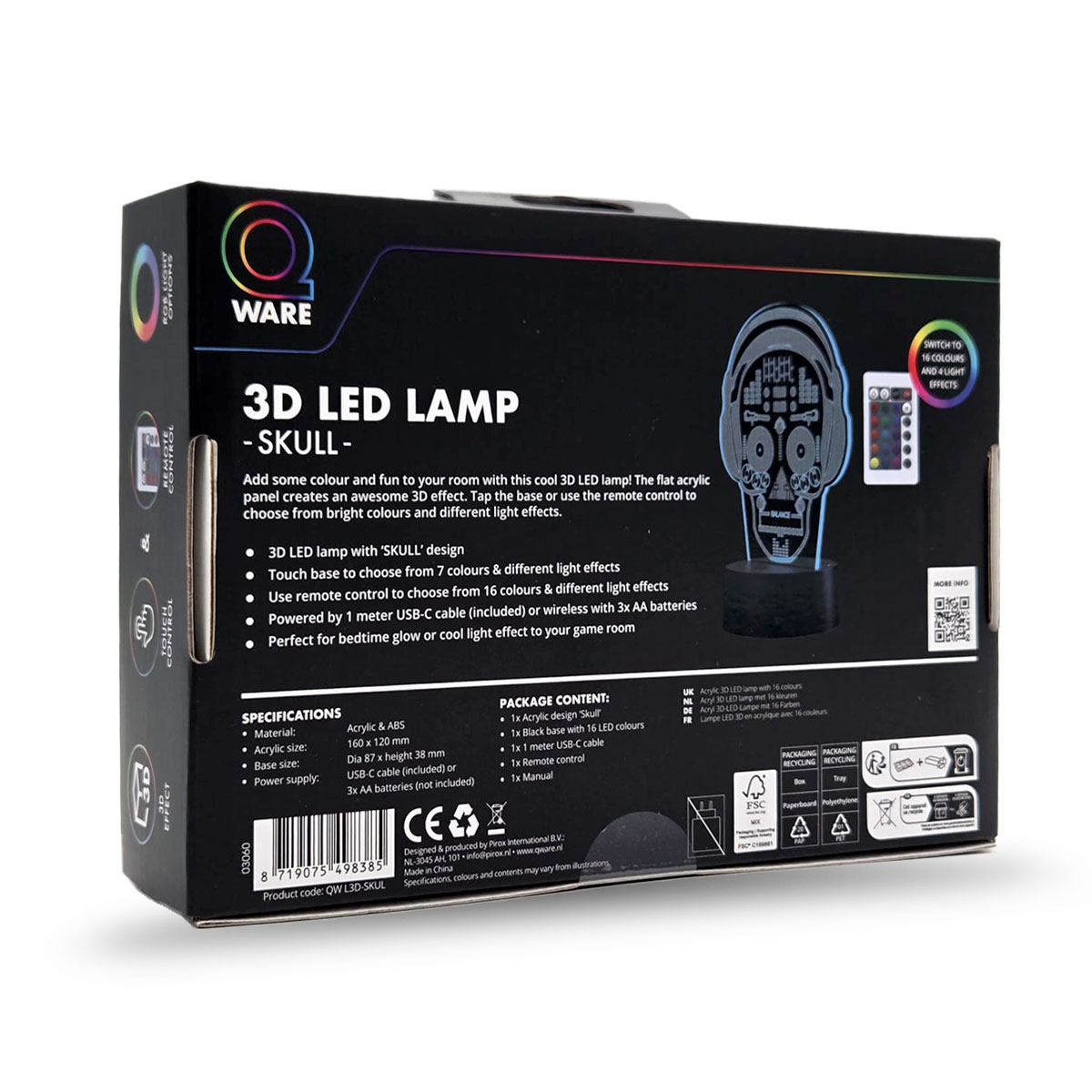 3D LED Lamp Gaming Skull 02