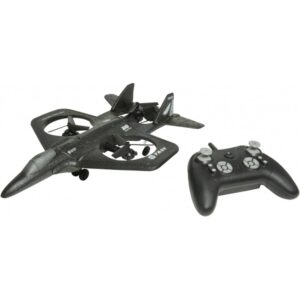 Wonky Monkey RC Quadcopter Drone Straaljager 3 Propellors Vliegtuig 2.4 Ghz Bestuurbaar Vliegtuig Zwart 09