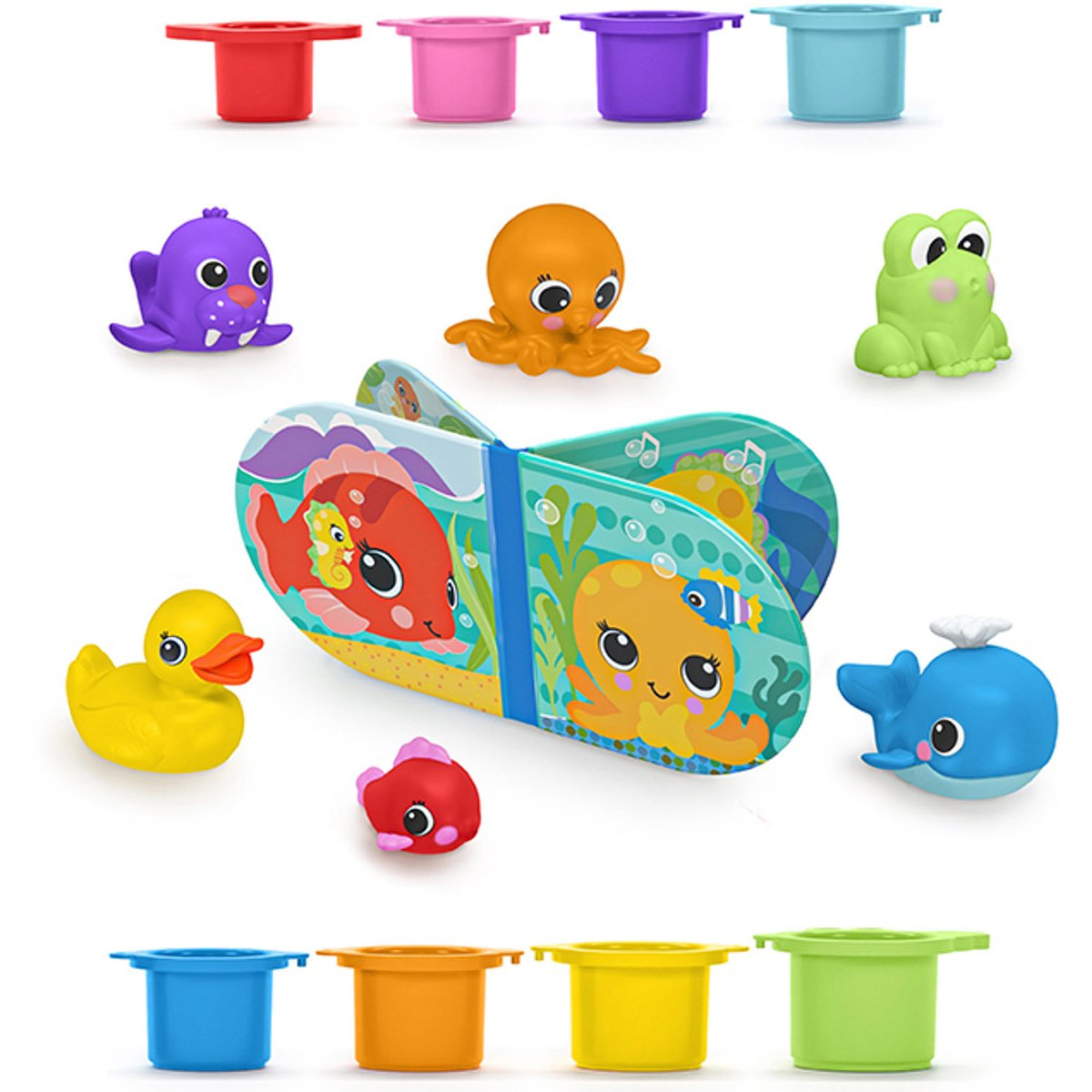 Baby badspeelgoed set splash splash badblokken speelset 01