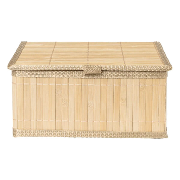 Bamboe Mand met deksel 35x25x15cm 01