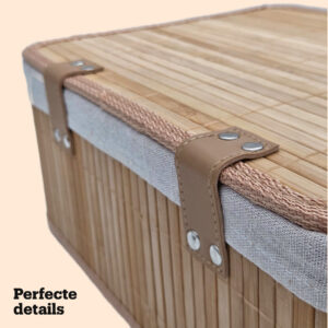 Bamboe Manden Met Deksel Set van 3 stuks 05