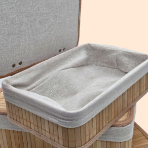 Bamboe Manden Met Deksel Set van 3 stuks 13