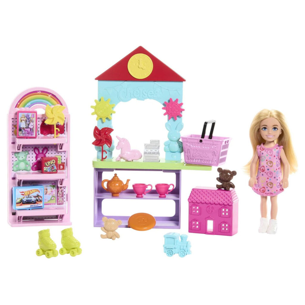 Barbie Chelsea Beroepenpop Speelgoedwinkel Speelset 01