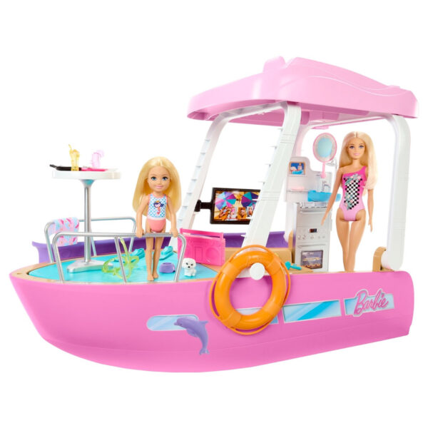 Barbie Droomboot Speelset met barbie meubels en glijbaan 01