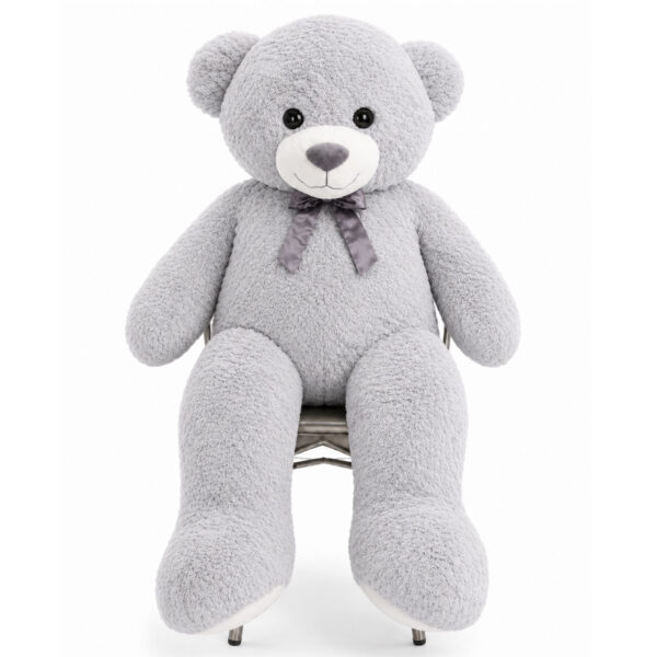 Beer 150cm knuffelbeer teddybeer grijs 01