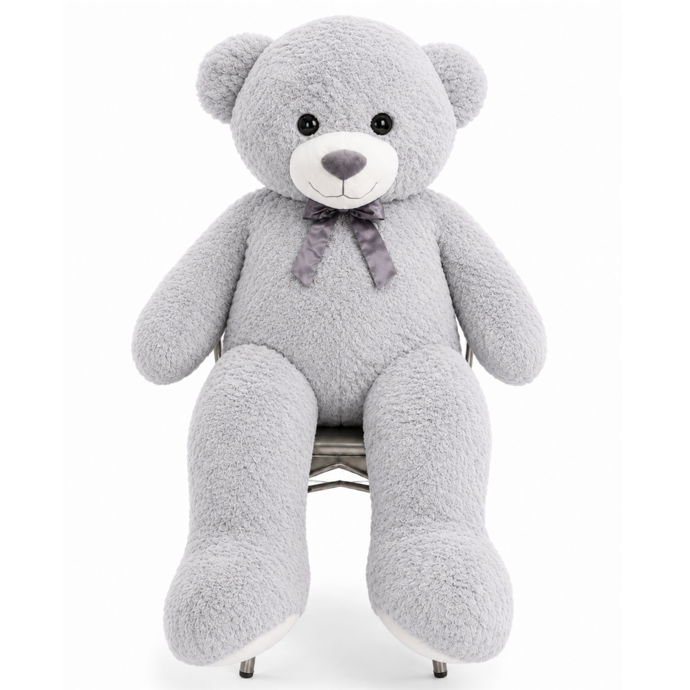 Beer 150cm knuffelbeer teddybeer grijs 01
