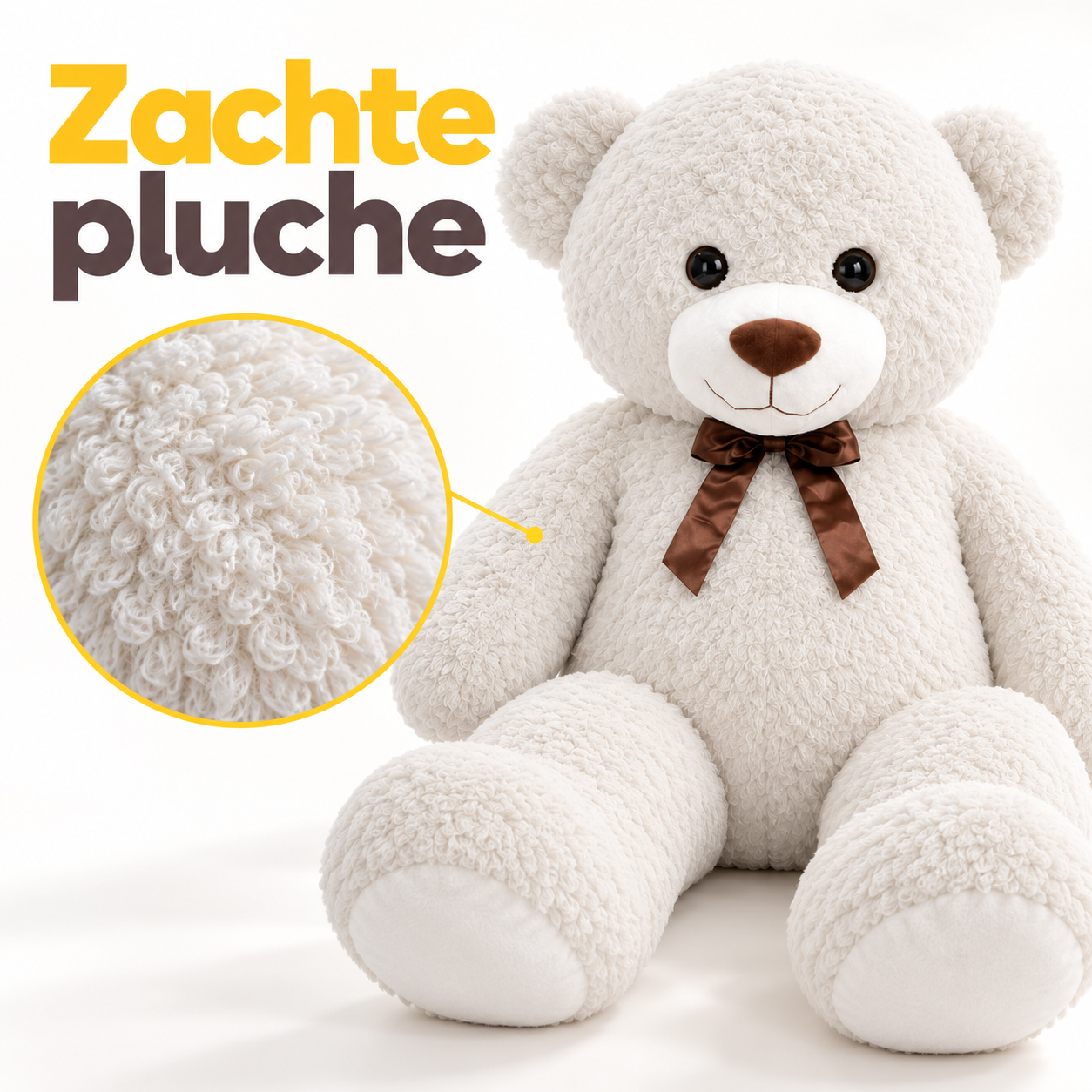 Beer 150cm knuffelbeer teddybeer wit 02 n