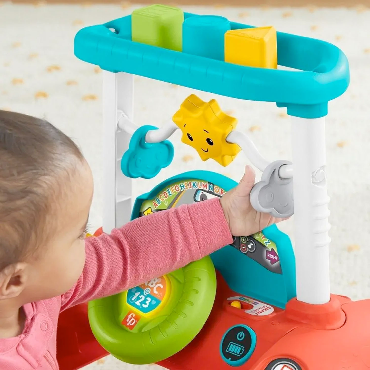 Fisher Price Fisher Price Tweezijdige loopwagen Peuter speelgoed met geluiden 10