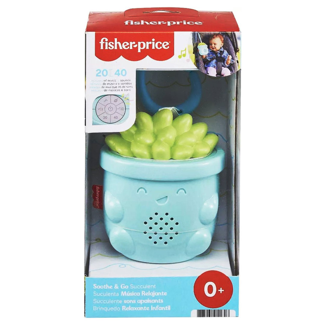 Fisher Price Soothe & Go Succulent Kinderwagen baby speelgoed muziek speeltje Vetplant 20x10x8cm 02