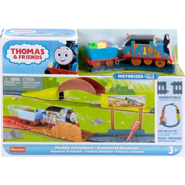 Fisher Price Thomas & Friends HHV98 Gemotoriseerde speelset Muddy avontuur 265 cm 01