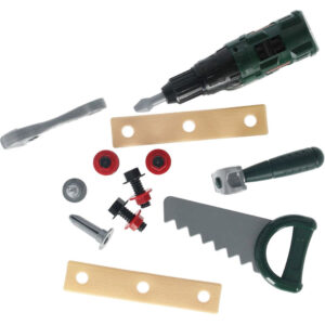 Gereedschapskoffer Deluxe met Accessoires Speelgoed Professional Line Accuboormachine Hamer Zaag Bouten 04