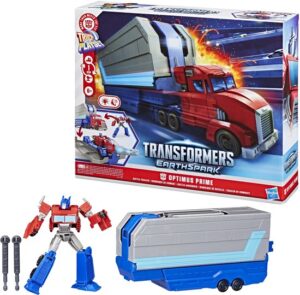 Hasbro Transformers speelgoed EarthSpark Optimus Prime Battle Trailer robot.8
