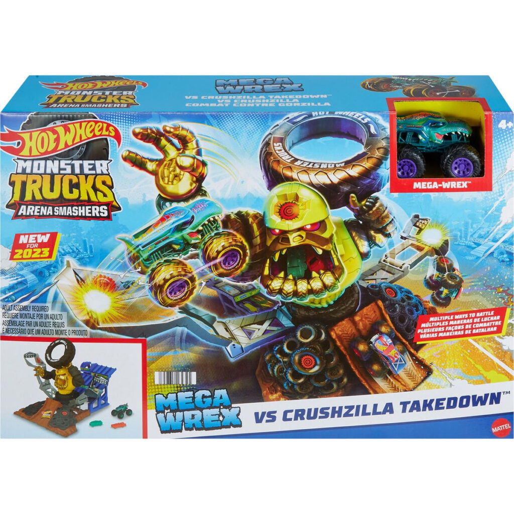 Hot Wheels Monstertrucks Arenabeukers Mega Wrex tegen Crushzilla Bazengevecht Speelset 05