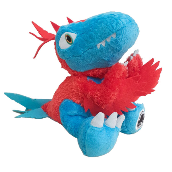 Jurrasic World Knuffel Blauw Rood 2