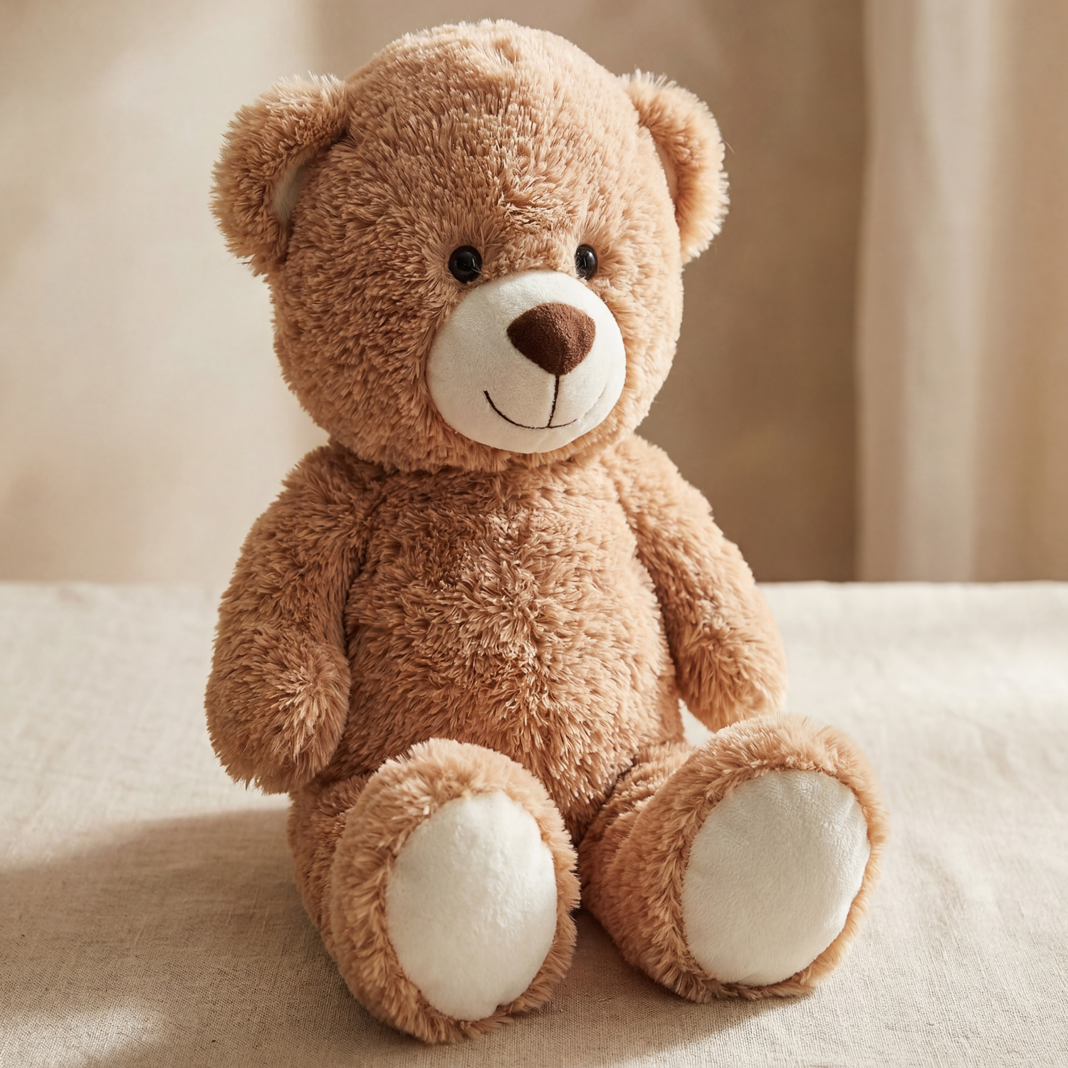 Knuffelbeer Knuffel Pluche Teddybeer Beige 06