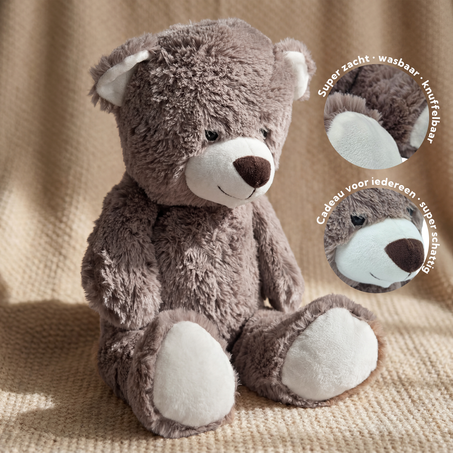 Knuffelbeer Knuffel Pluche Teddybeer Chocolade 07
