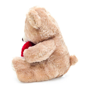 Knuffelbeer met hart 50cm hoge kwaliteit beige zittende beer 02