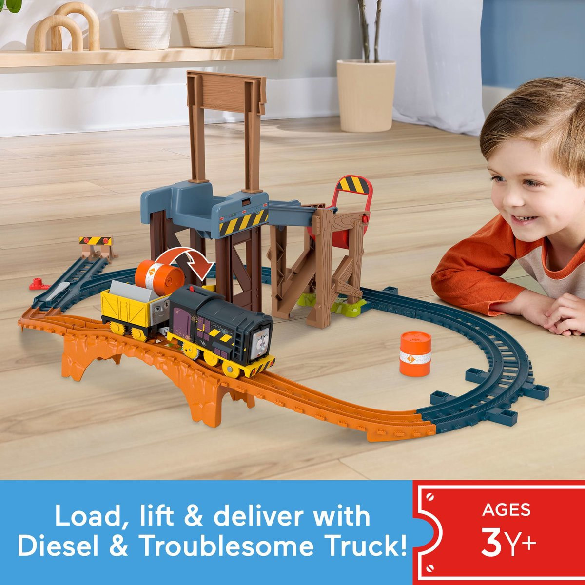 Mattel speelgoed Thomas & Friends Diesel Lift & Load bouwset trein 07