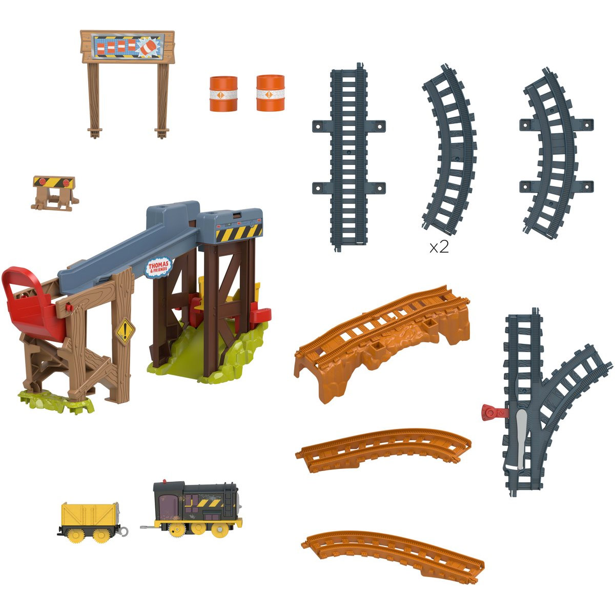 Mattel speelgoed Thomas & Friends Diesel Lift & Load bouwset trein 08