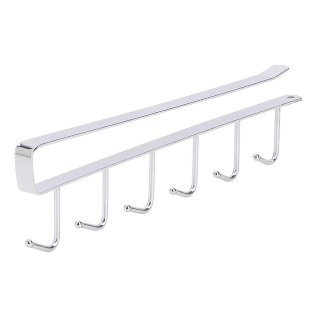 Multifunctionele Keukengerei Ophanghaken Chroom 6 accessoire haken Kledingkast hanger Keukenkast hanger Sleutel hanger 01