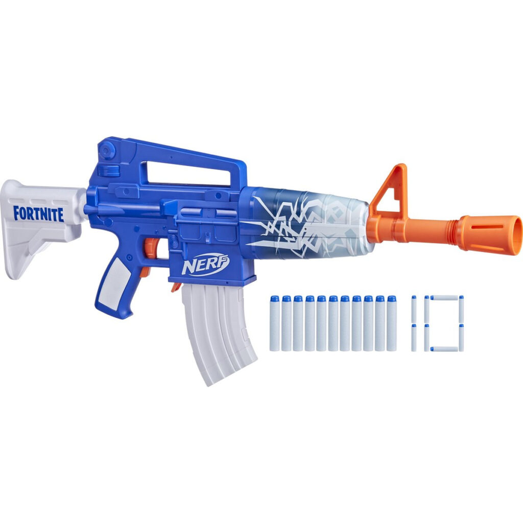 Nerf Fortnite Blue Shock pijltjes geweer 01