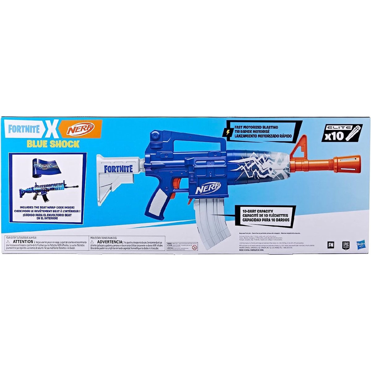 Nerf Fortnite Blue Shock pijltjes geweer 09