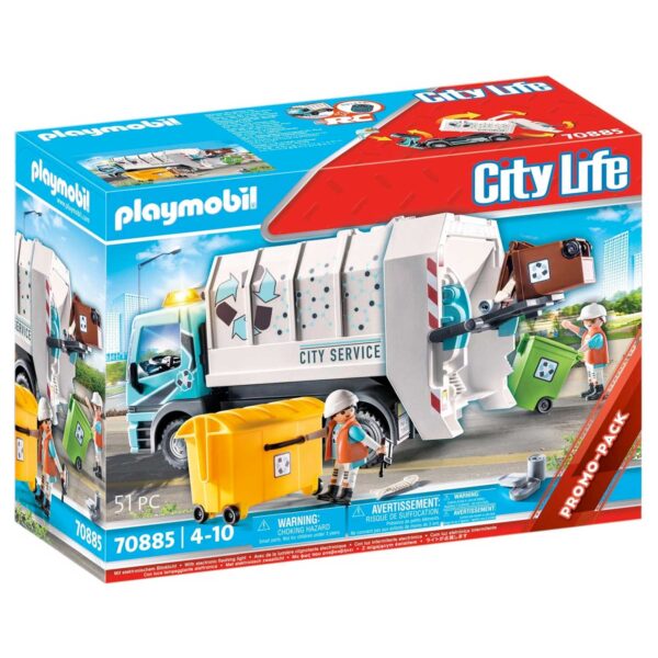 PLAYMOBIL City Life Vuilniswagen met Knipperlicht 70885 01