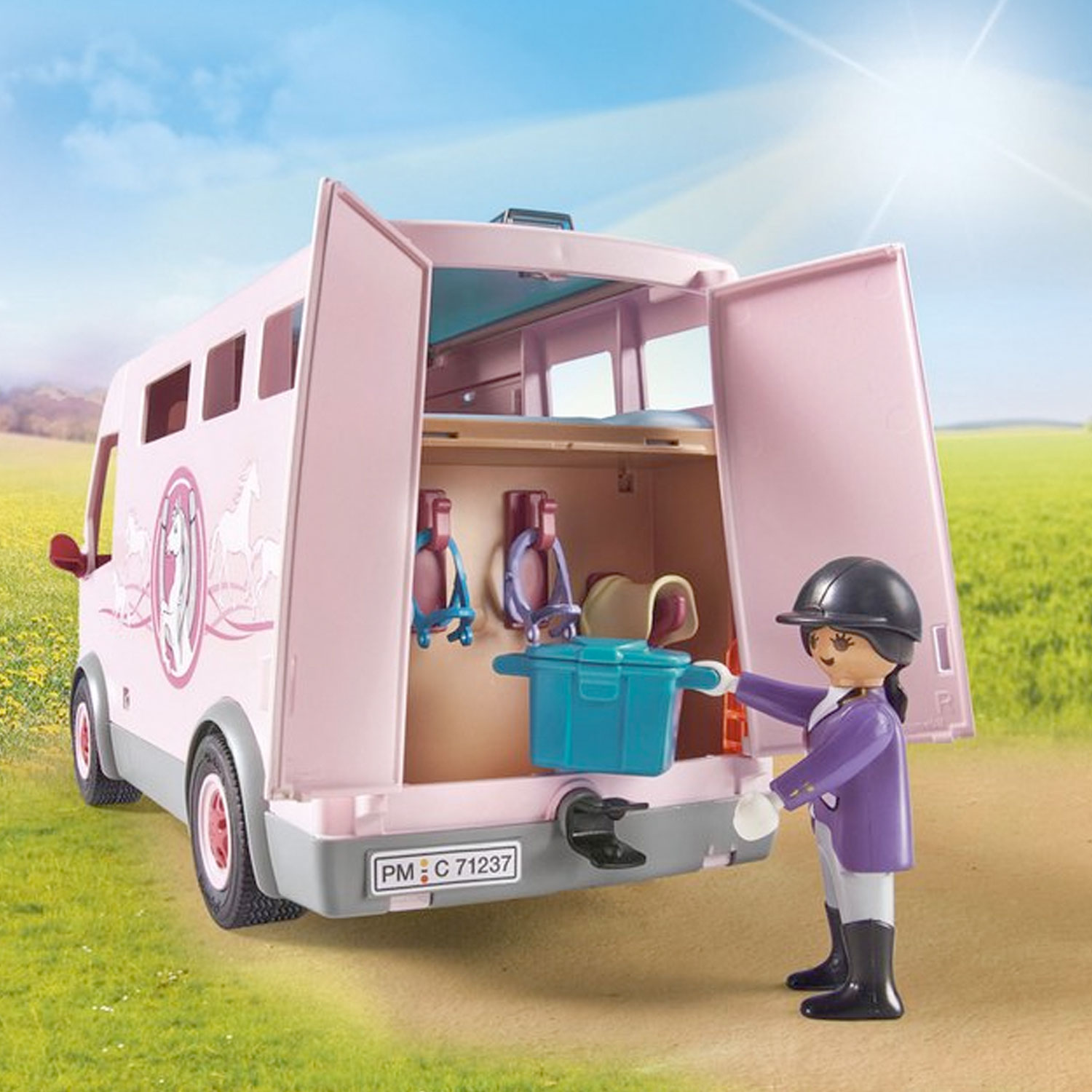 PLAYMOBIL Country Paardentransportwagen 71237 08
