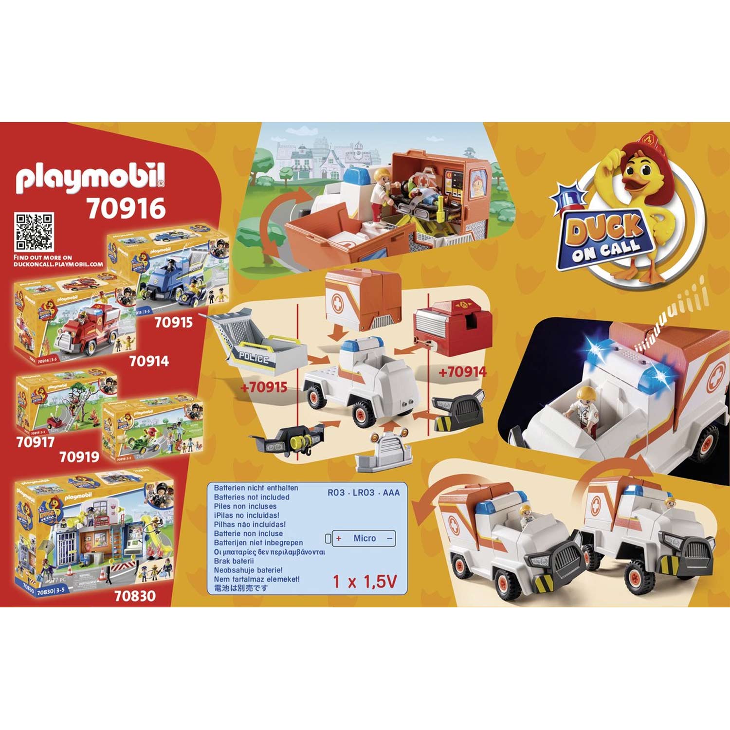 PLAYMOBIL Duck On Call Ambulance 70916 08