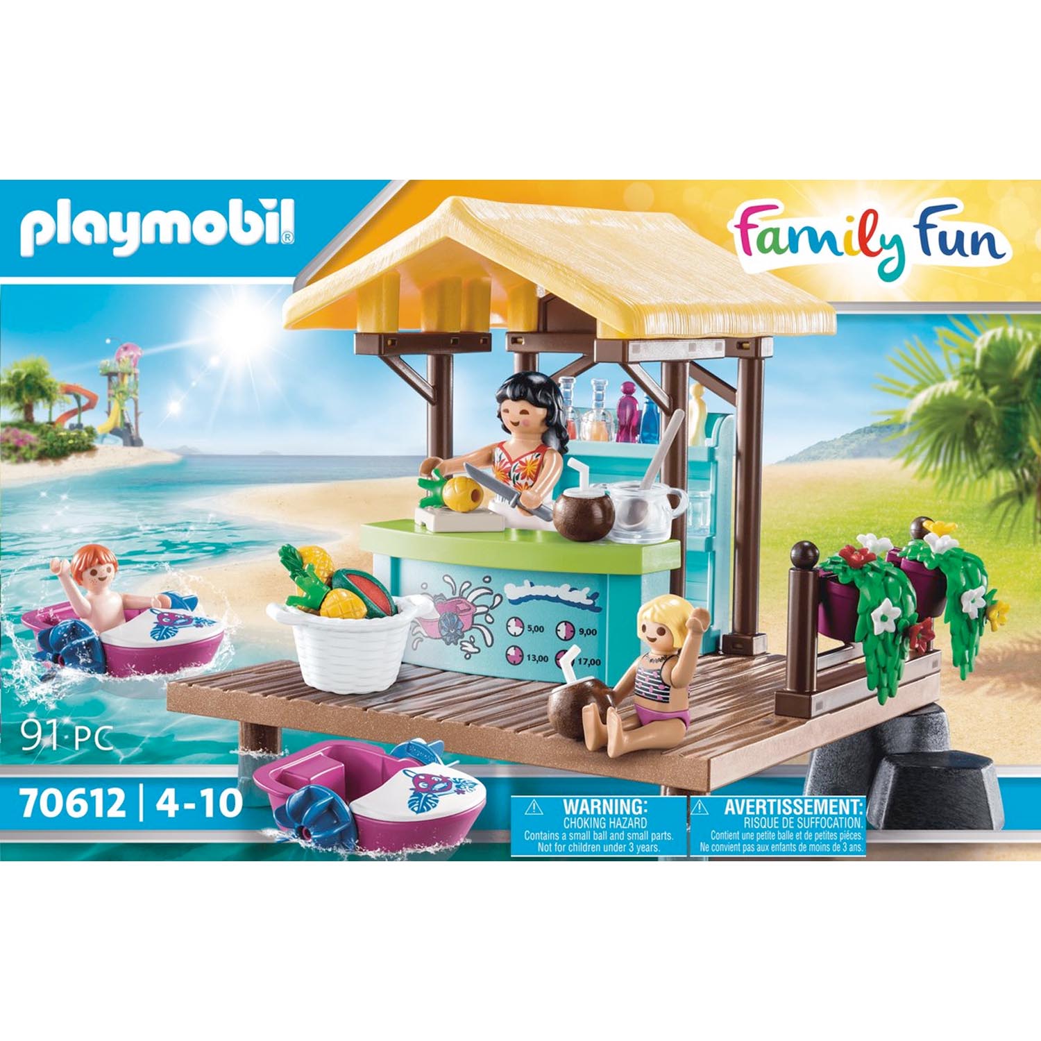 PLAYMOBIL Family Fun Waterfietsen verhuur met sapbar 70612 04