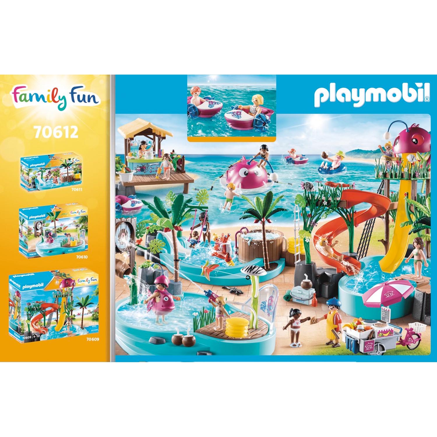 PLAYMOBIL Family Fun Waterfietsen verhuur met sapbar 70612 05