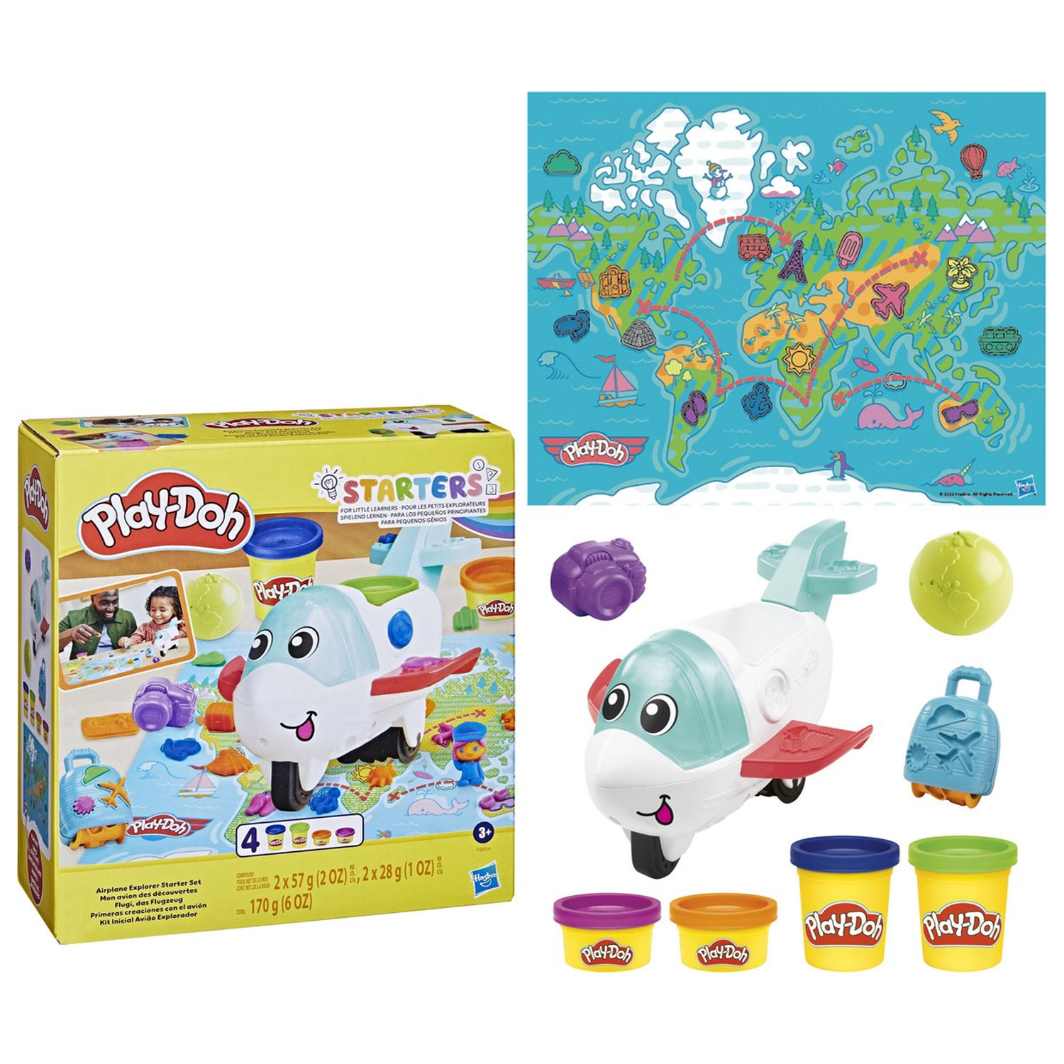 Play Doh Airplane Explorer Starter Set Boetseerklei 4 Play Doh potjes 01