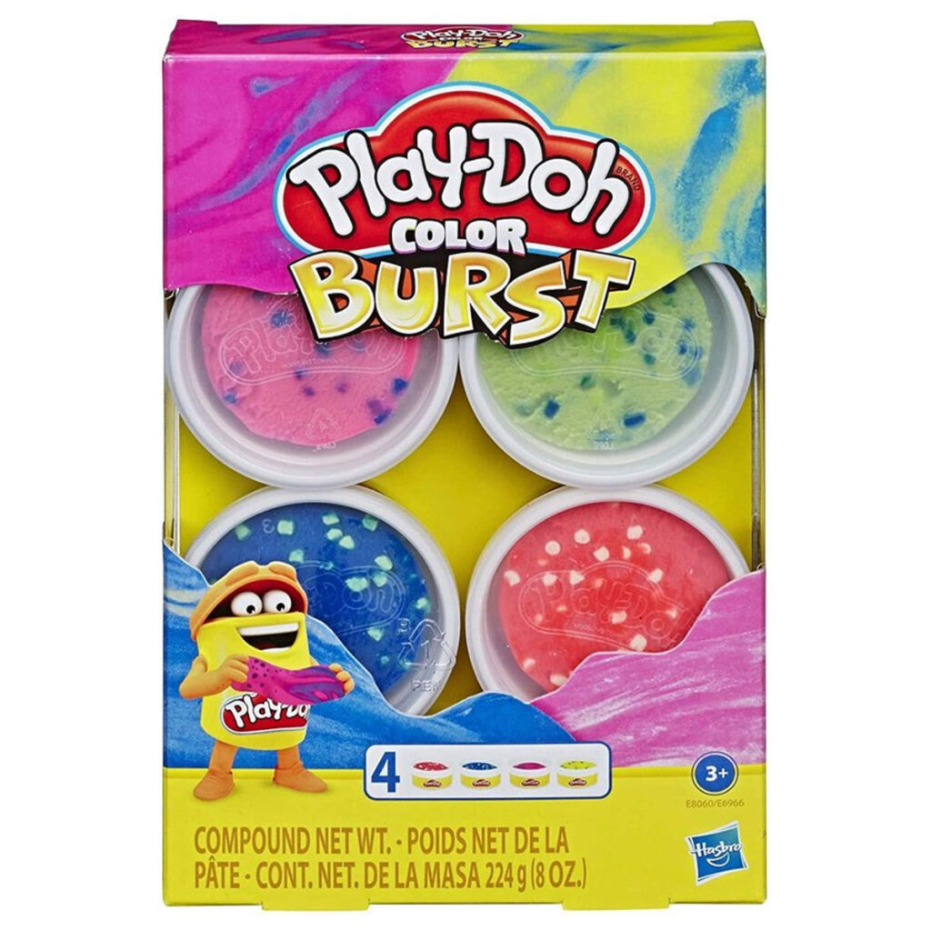 Play Doh Color Burst Rood Groen Blauw Oranje 4 potjes met kinderklei 226 gram 01