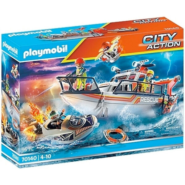 Playmobil city action 70140 brandweer boot 10