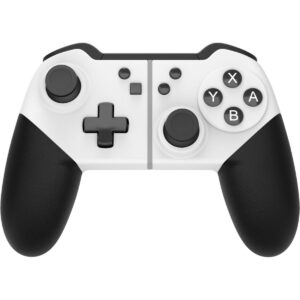 Qware Gaming Controller Bluetooth Game Controller Geschikt voor Nintendo Switch OLED Extra Grip Oplaadbaar Draadloos Zwart Wit 01