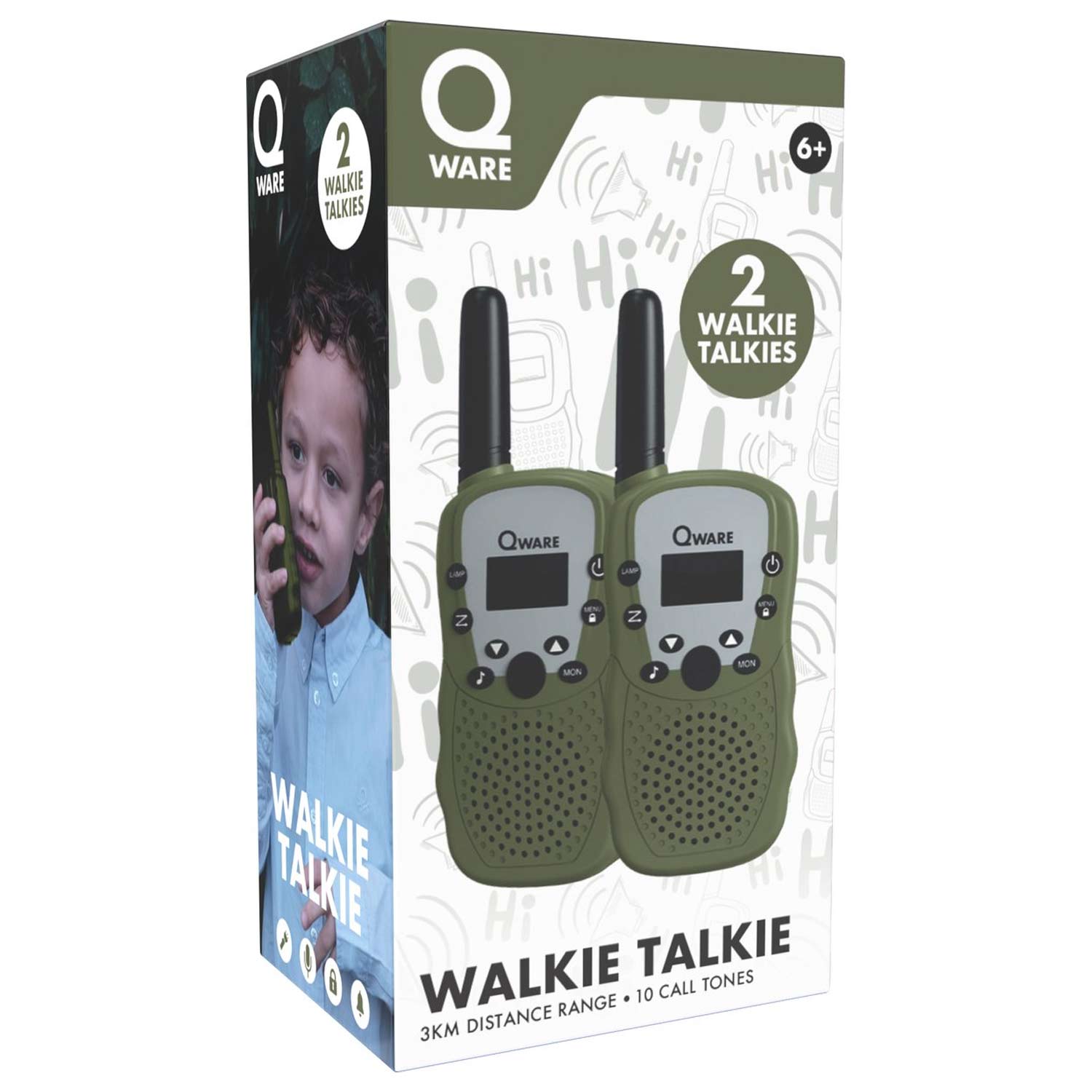 Qware walkie talkie groen 02