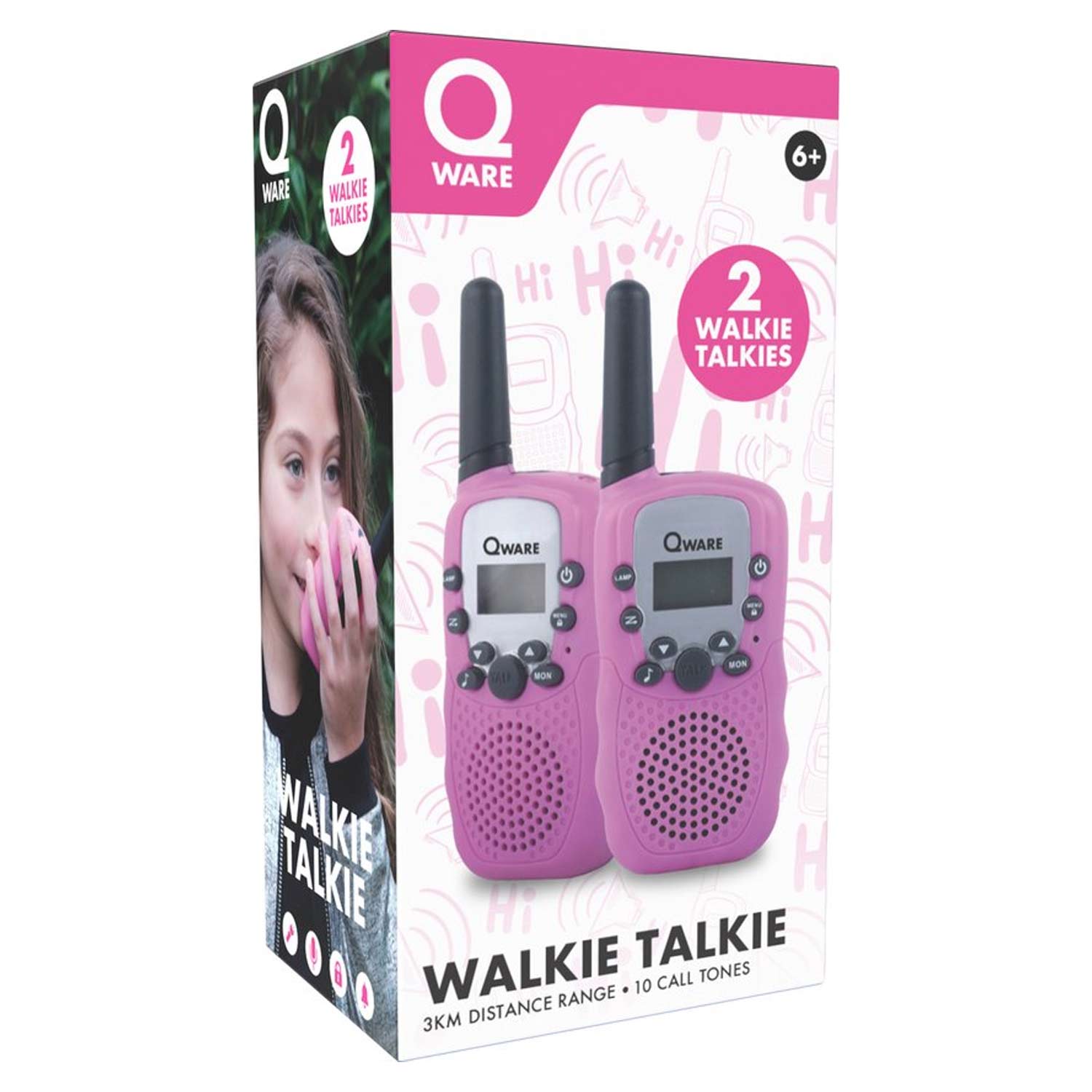 Qware walkie talkie roze 02