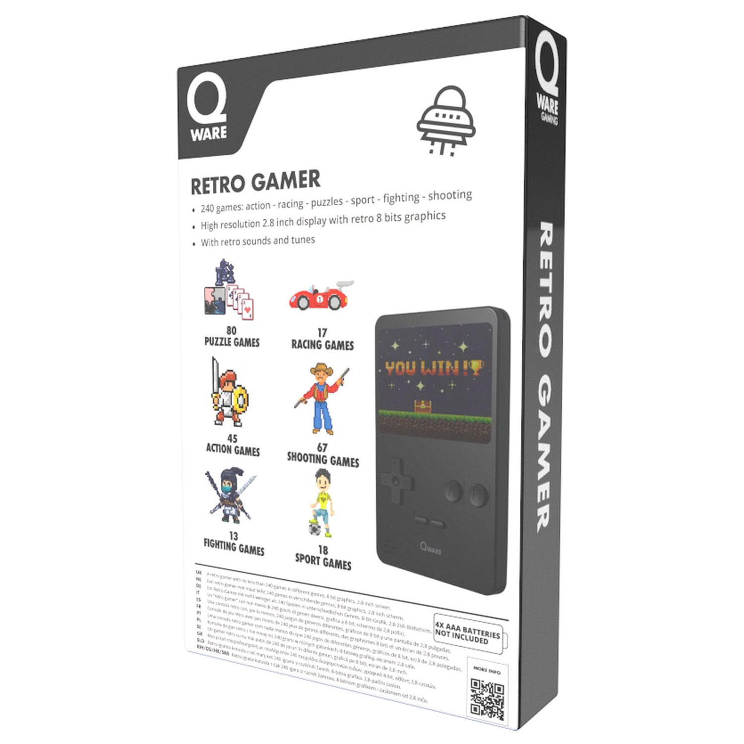 Retro Spelcomputer Gameboy Zwart 05