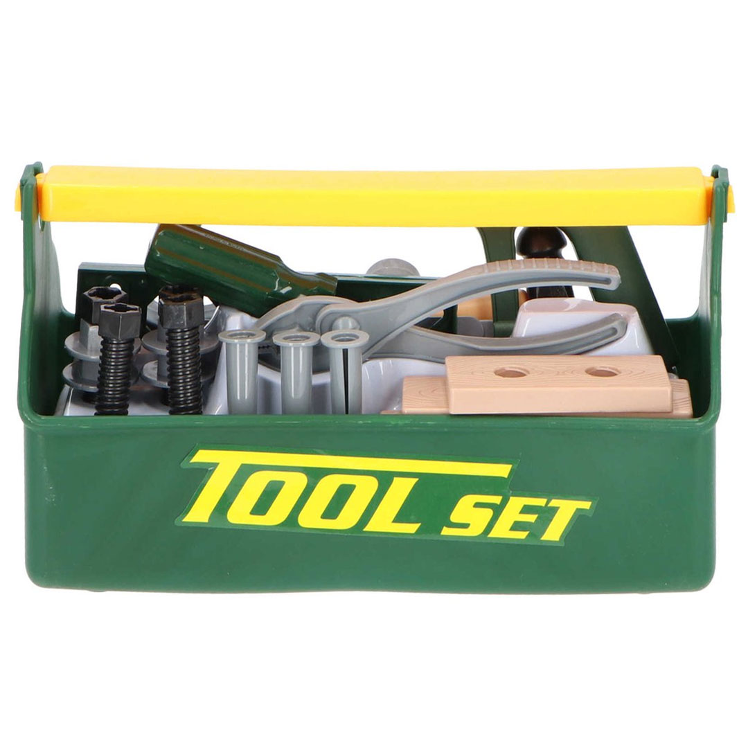 Speelgoed Gereedschapsbox met Accessoires Gereedschapskist Gereedschap set Timmeren Zagen Hamer Zaag Tang 06