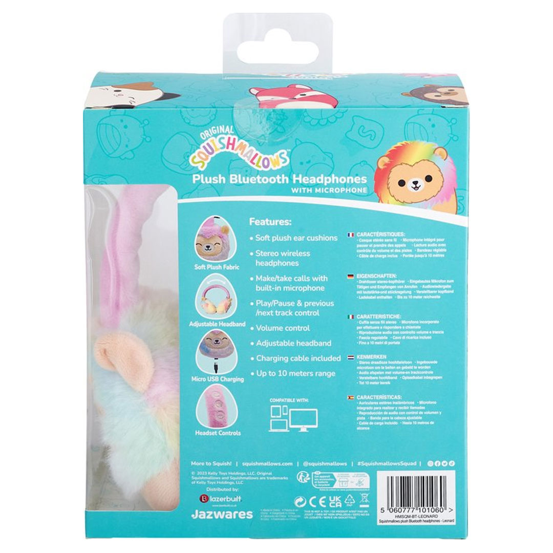 Squishmallows Leonard bluetooth koptelefoon met pluche met microfoon verstelbaar 05