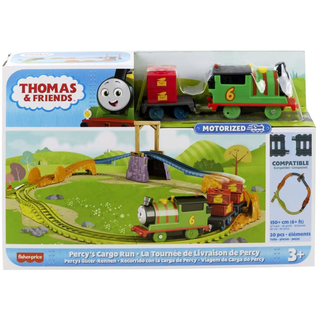 Thomas & Friends Percy Cargo Run motorische treinset met rails speelgoedtrein voor kinderen vanaf 3 jaar 01