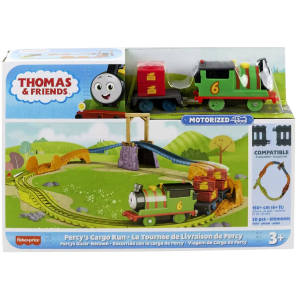 Thomas & Friends Percy Cargo Run motorische treinset met rails speelgoedtrein voor kinderen vanaf 3 jaar 01