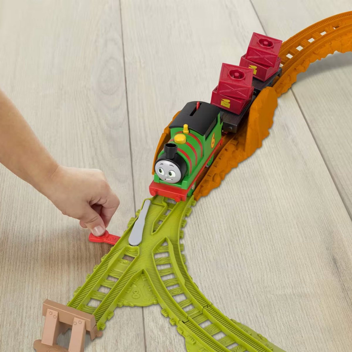Thomas & Friends Percy Cargo Run motorische treinset met rails speelgoedtrein voor kinderen vanaf 3 jaar 04